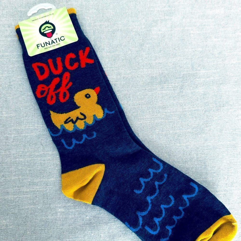 Duck Off Funny Adult Fun Socks